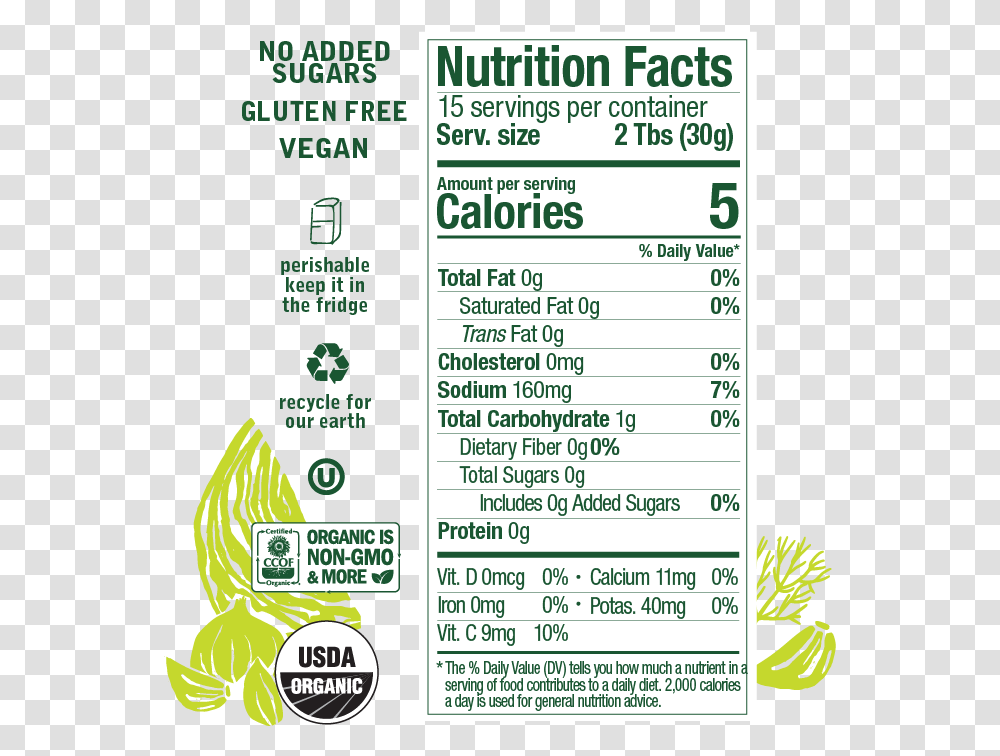 Nutrition Unpasteurized Sauerkraut Garlic Dill Kraut Usda Organic, Advertisement, Poster, Flyer, Paper Transparent Png