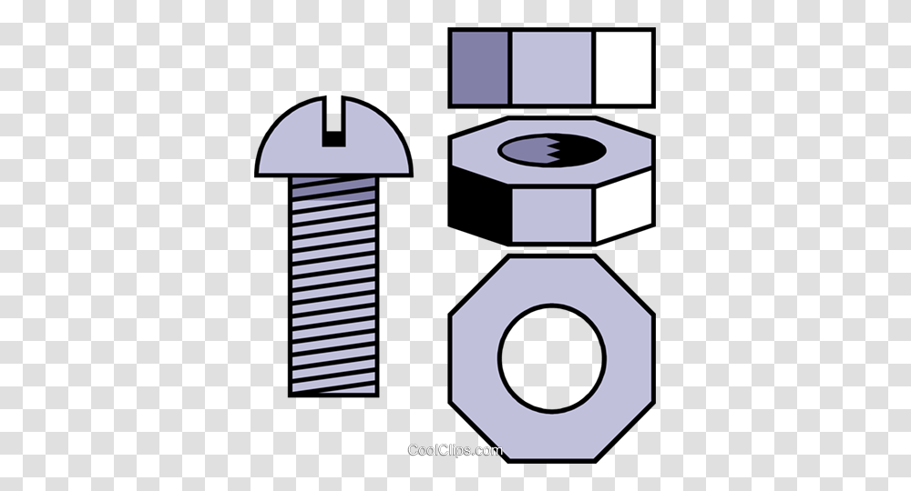 Nuts Bolts Royalty Free Vector Clip Art Illustration, Machine, Engine Transparent Png