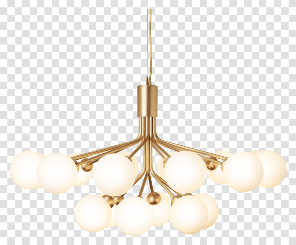 Nuura Apiales 18 Brushed Brass Lysekrone Chandelier Chandelier, Lamp Transparent Png