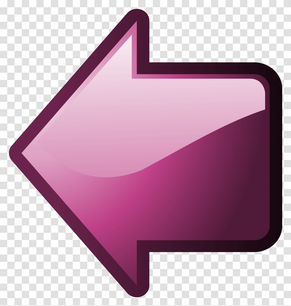Nuvola Arrow Left Pink Pink Button Back, Mailbox, Letterbox, Purple, Label Transparent Png