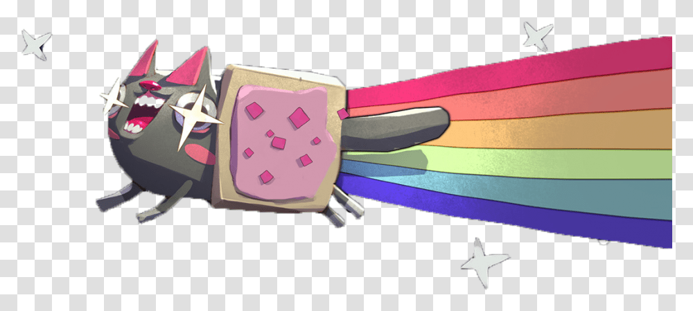 Nyan Cat Clipart Rainbow Cat Rainbow Cat, Airplane, Cushion, Paper, Goggles Transparent Png