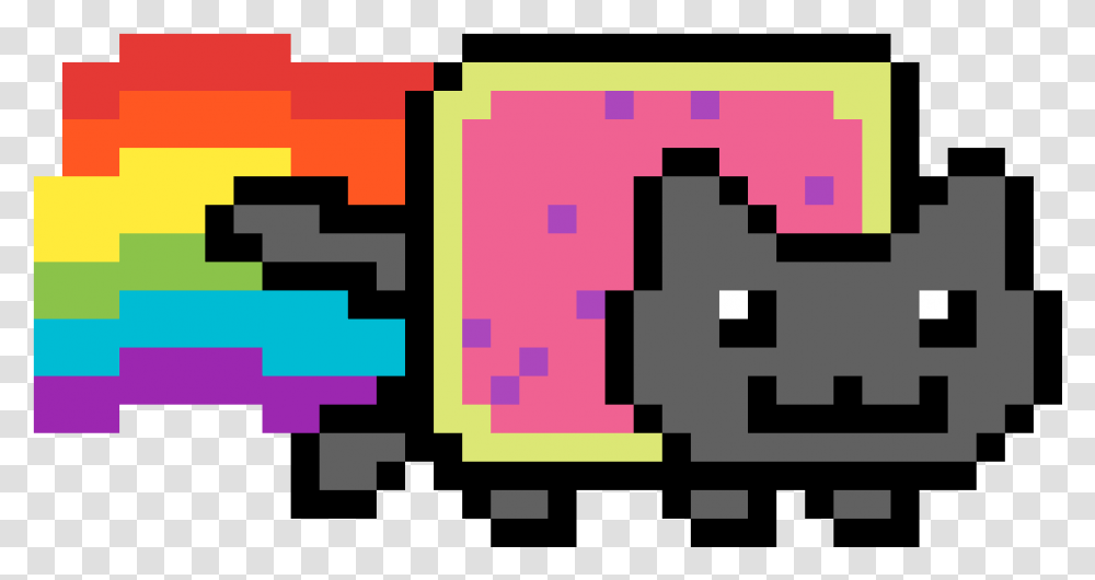 Nyan Cat Pixel Art, Minecraft, Pac Man Transparent Png