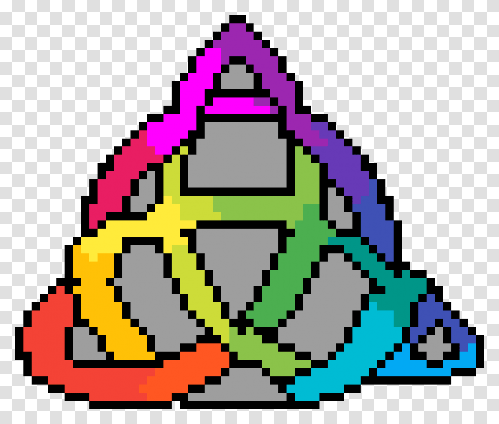 Nyan Cat Rainbow Hache Pixelart, Triangle, Rug Transparent Png