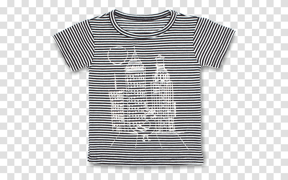 Nyc Skyline Graphic T Black Amp White Stripe Active Shirt, Apparel, T-Shirt Transparent Png