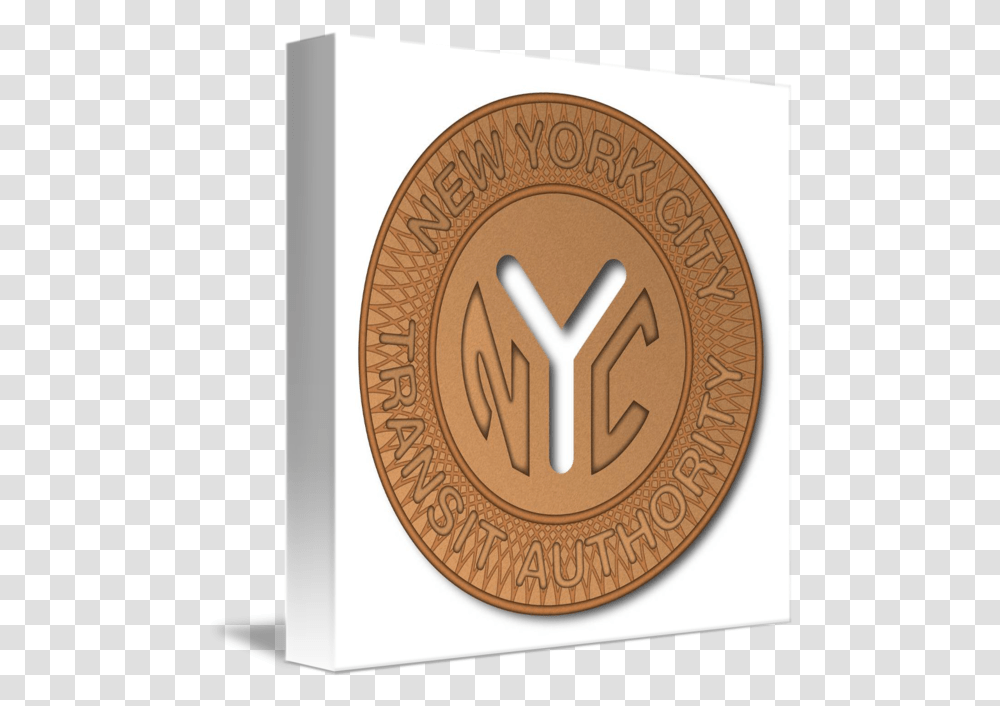 Nyc Subway Token Nyc Token Logo Vector, Clock Tower, Symbol, Bronze, Label Transparent Png
