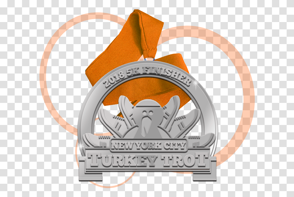 Nyc Turkey Trot Silver Medal, Emblem Transparent Png