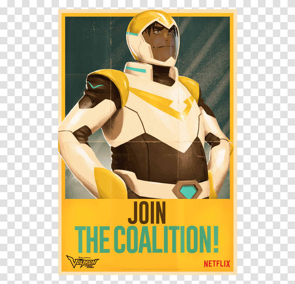 Nycc 17 Exclusive Poster Hunk Join The Coalition Voltron, Helmet, Apparel, Robot Transparent Png
