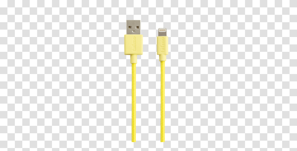 Nylon Braided Iphone Charger Cable In Sunshine Yellow Transparent Png