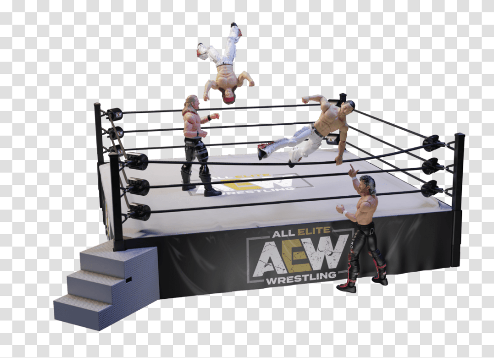 Nytf 2020 Jazwares Unveils New Lines Aew Authentic Scale Ring, Person, Sport, Furniture, Figurine Transparent Png