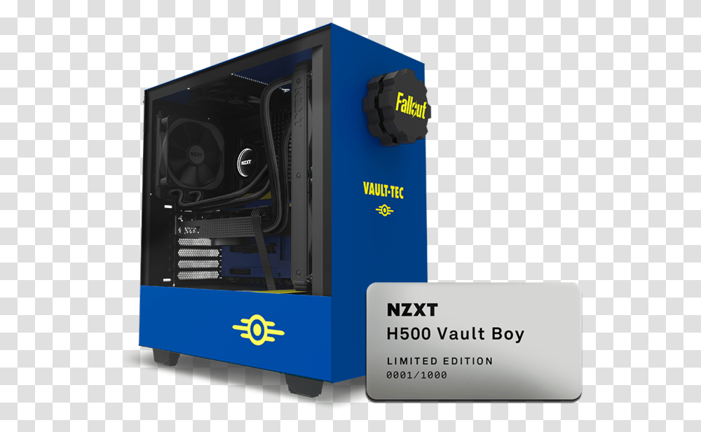 Nzxt H500 Vault Boy, Electronics, Computer, Machine, Pc Transparent Png