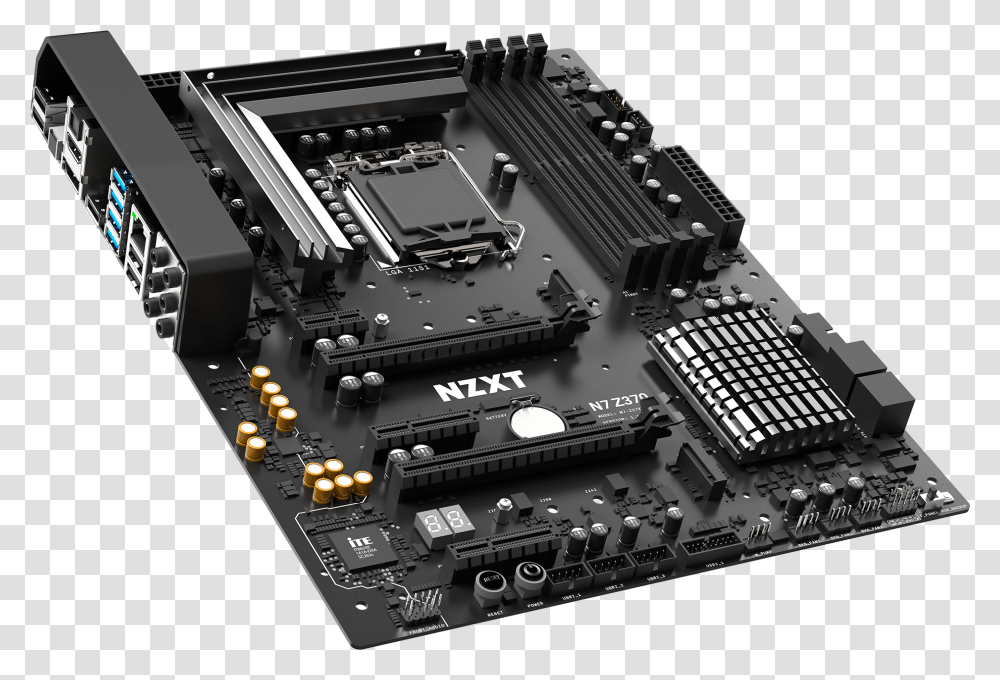 Nzxt N7 Intel Z370 Motherboard, Electronics, Computer, Hardware, Electronic Chip Transparent Png