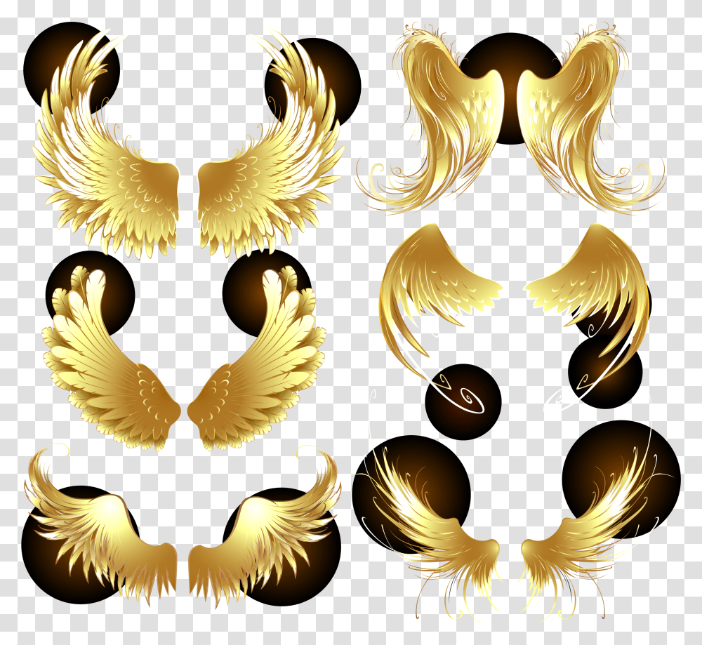 O Adobe Illustrator Transparente Vector Golden Angel Wings, Chandelier, Lamp, Fire, Lighting Transparent Png