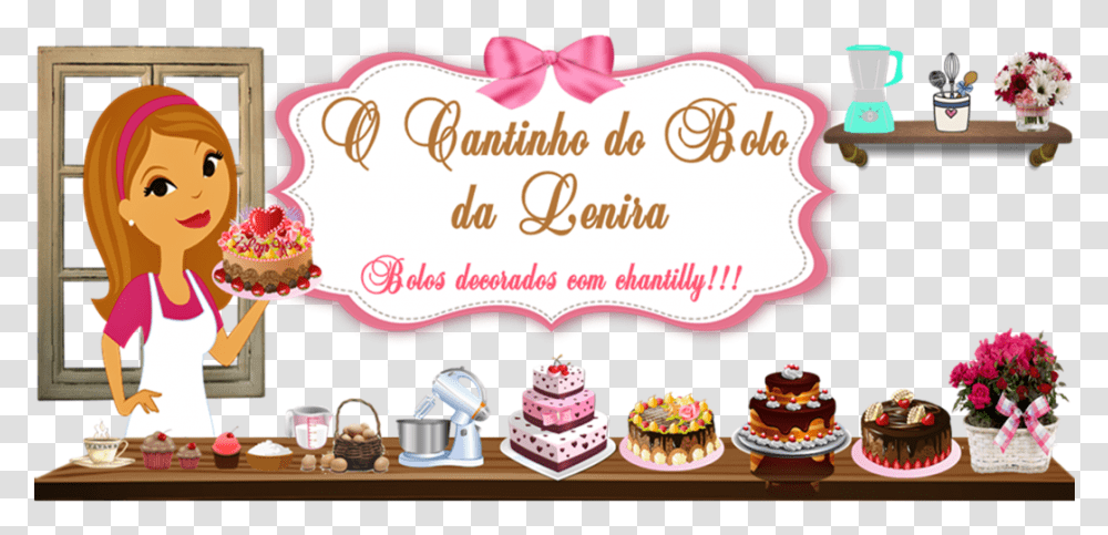 O Cantinho Do Bolo Da Lenira Sugar Cake, Dessert, Food, People, Person Transparent Png
