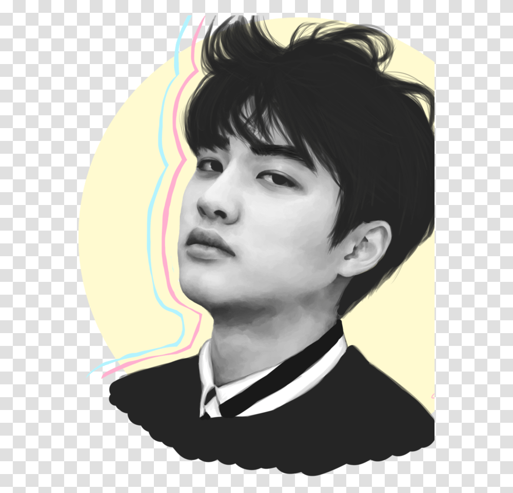 O Kyungsoo Exo Kpop D O Exo Sticker, Face, Person, Head, Hair Transparent Png