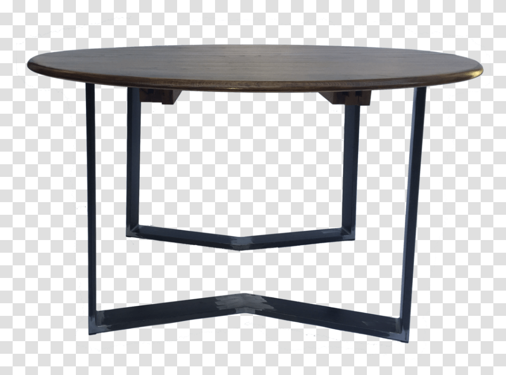 Oak 2 Leaf Dining Table With V Steel Legs Side View Coffee Table, Furniture, Tabletop, Monitor, Screen Transparent Png