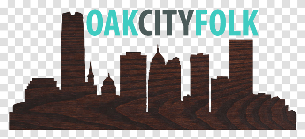 Oak City Folk Oklahoma City Skyline Silhouette, Outdoors, Nature, Word Transparent Png