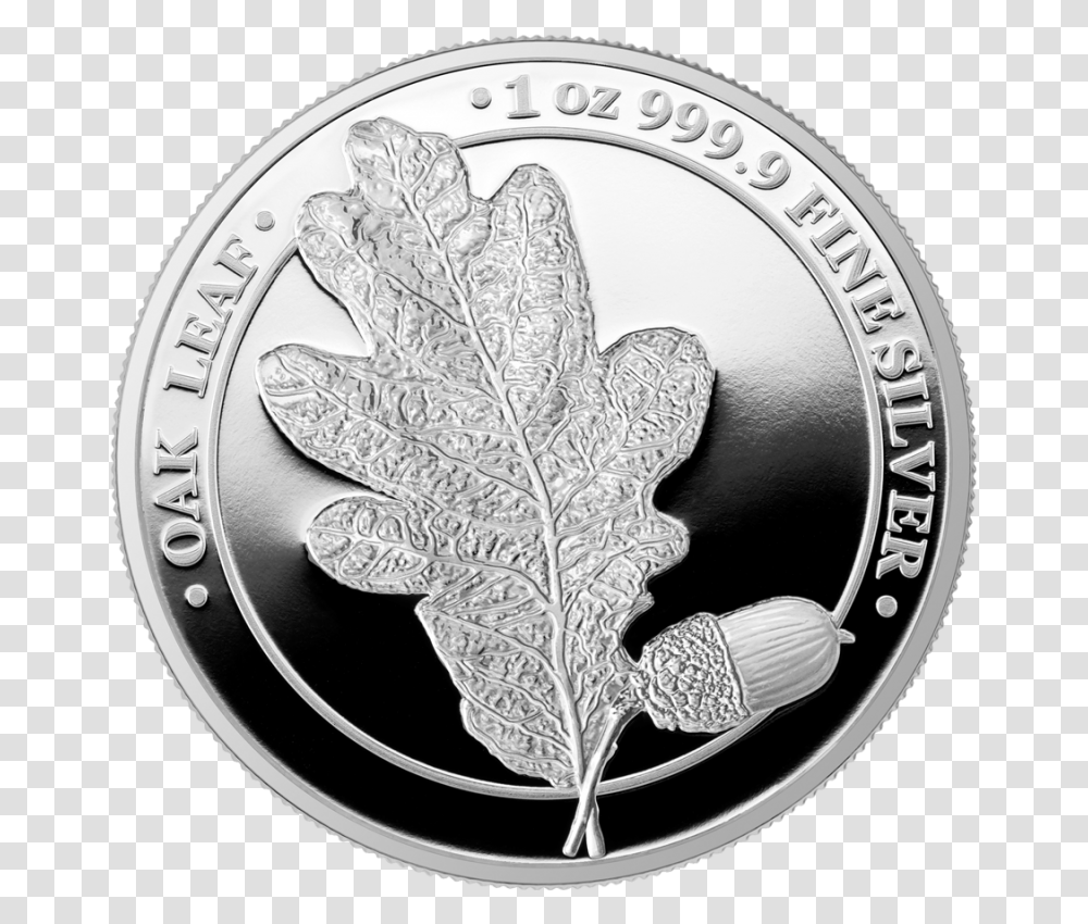 Oak Leaf Germania 5 Mark 1 Oz Silver Coin Proof Blister Pack Gold, Plant, Money, Ring, Jewelry Transparent Png
