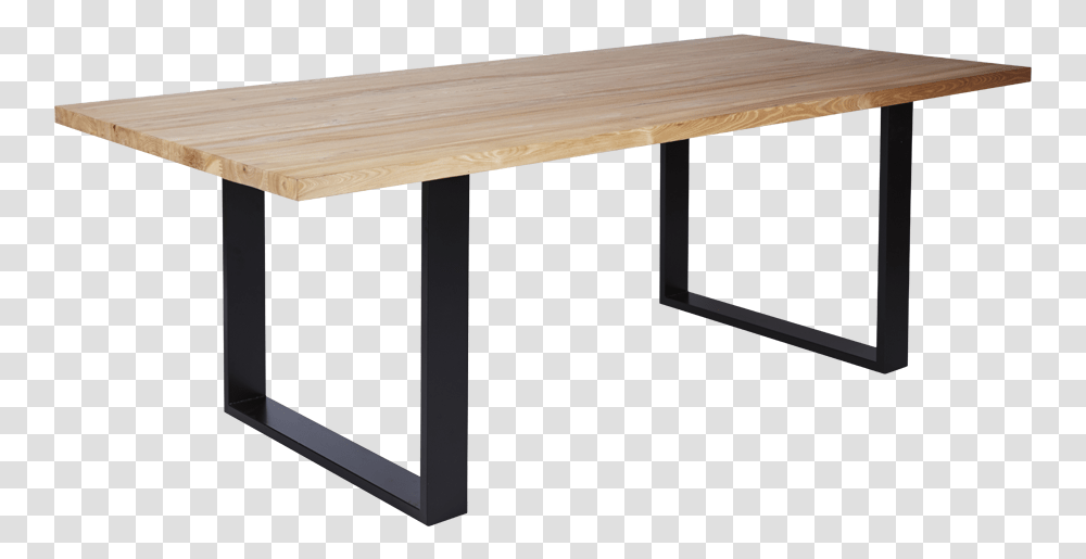 Oak Table With Black Metal Legs, Furniture, Tabletop, Dining Table, Wood Transparent Png