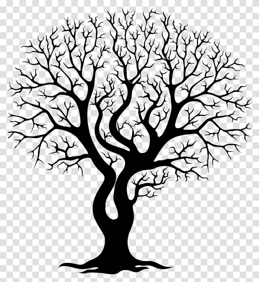 Oak Tree Silhouette, Gray, World Of Warcraft Transparent Png