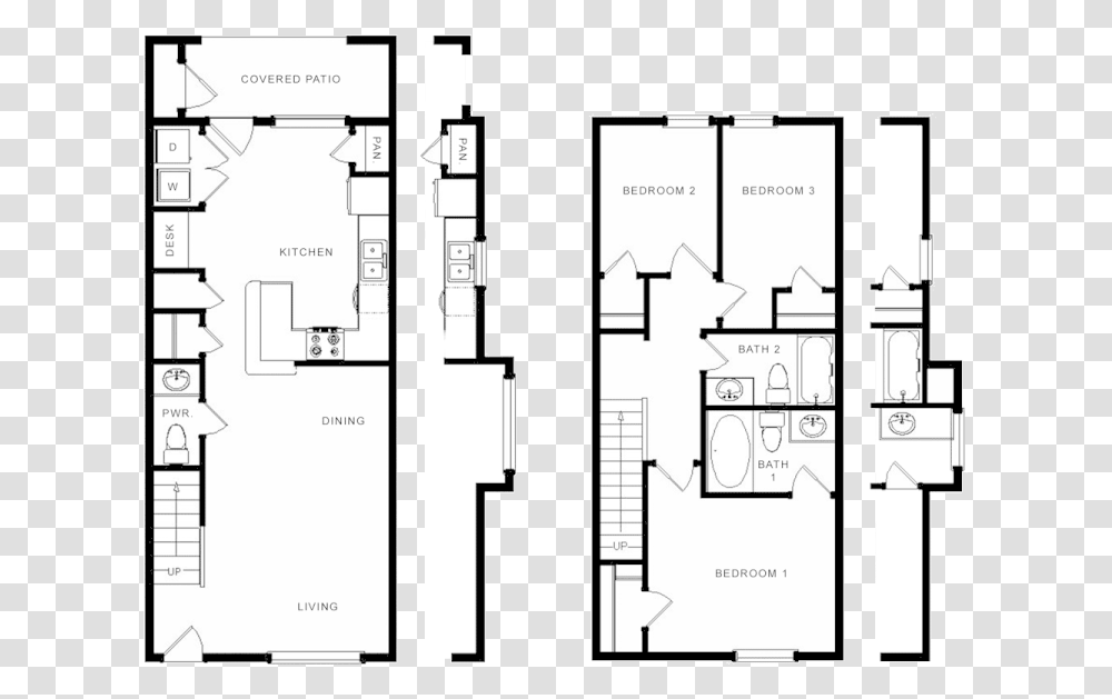 Oak Tree Townhomes Floor Plan, Diagram, Plot Transparent Png