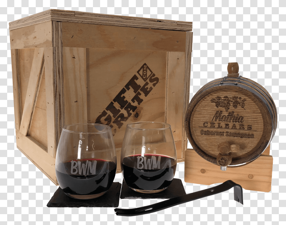 Oak Wine Barrel Gift Crate Transparent Png