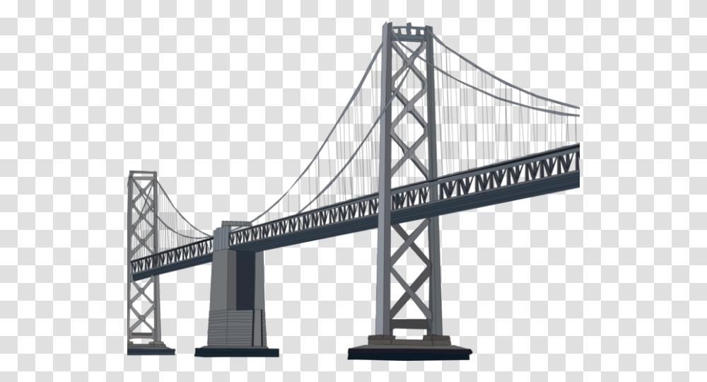 Oakland Bay Bridge, Building, Suspension Bridge, Utility Pole Transparent Png
