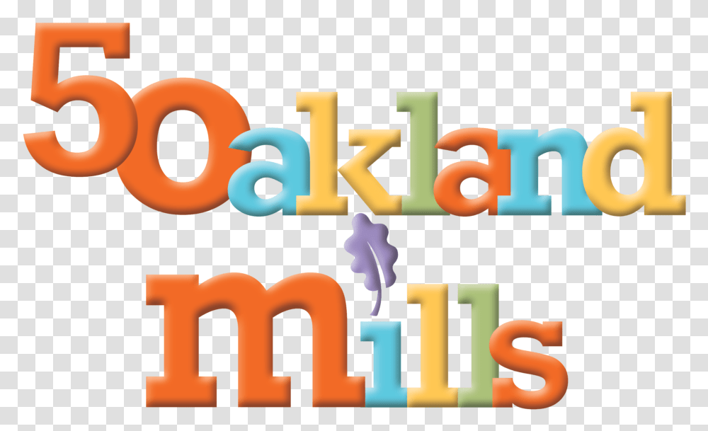 Oakland Mills 50th Birthday Logo Stacked Graphic Design, Number, Alphabet Transparent Png
