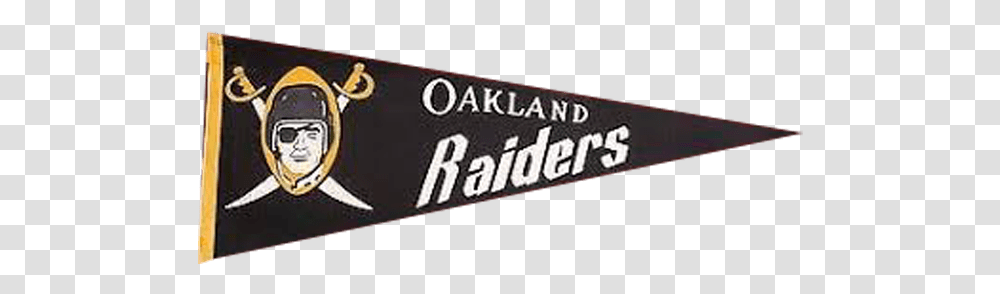 Oakland Raiders Felt Football Banner, Label, Text, Person, People Transparent Png