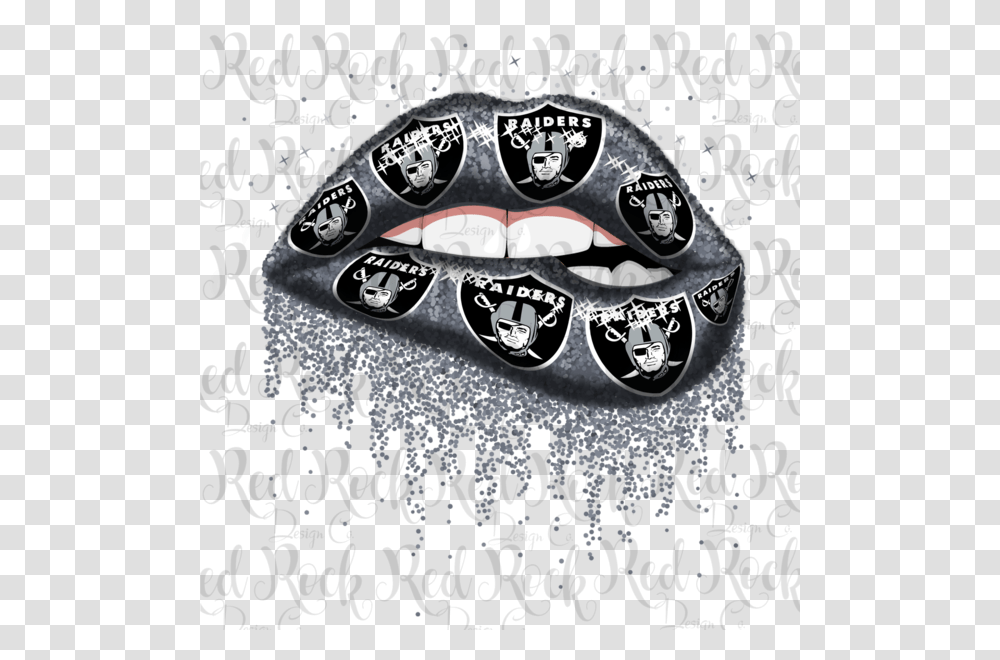 Oakland Raiders Lips, Wristwatch, Droplet Transparent Png