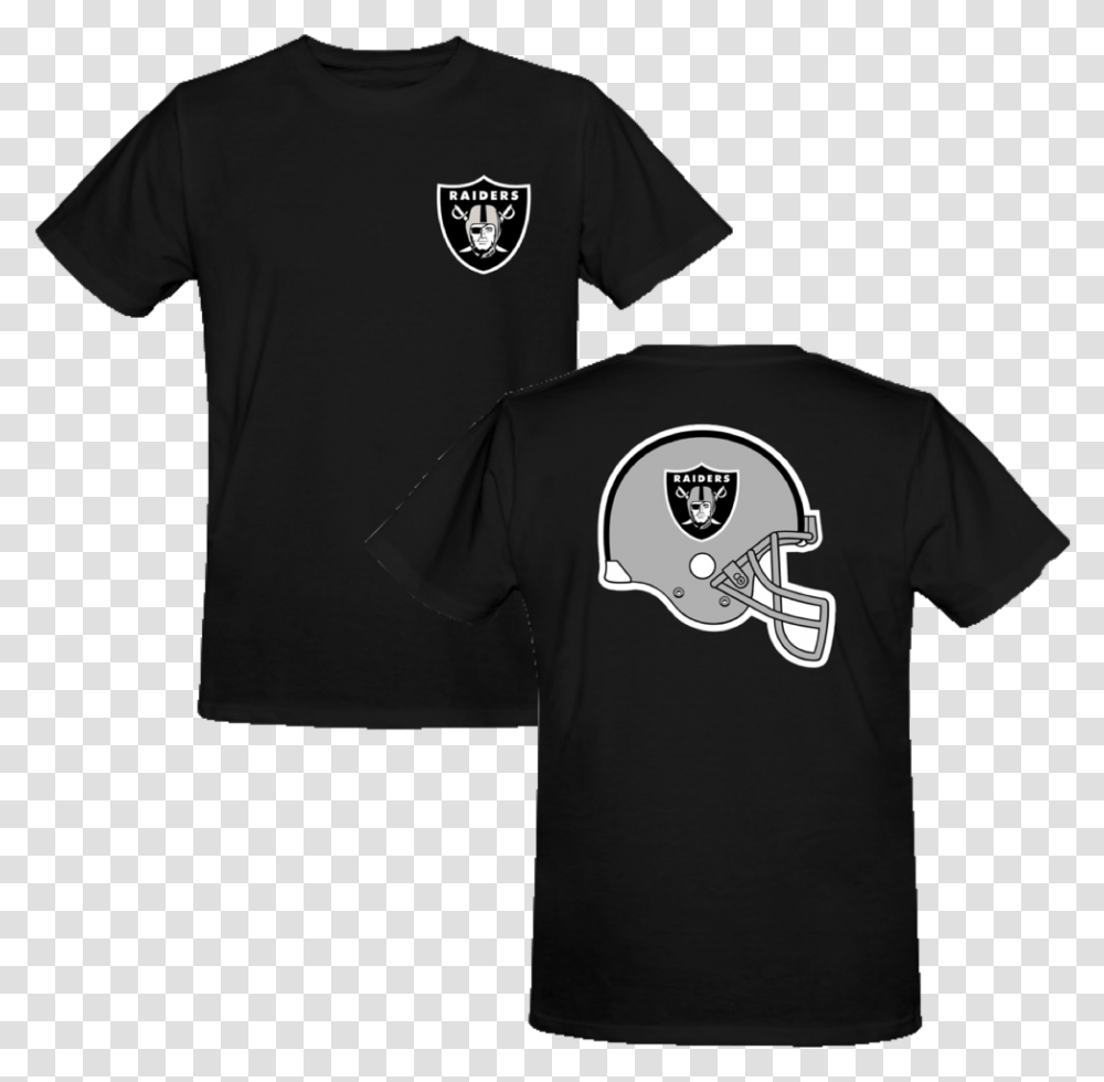 Oakland Raiders Majestic Nfl Helmet Logo T Shirt Black New England Patriots Helmet Tshirt, Apparel, T-Shirt, Sleeve Transparent Png