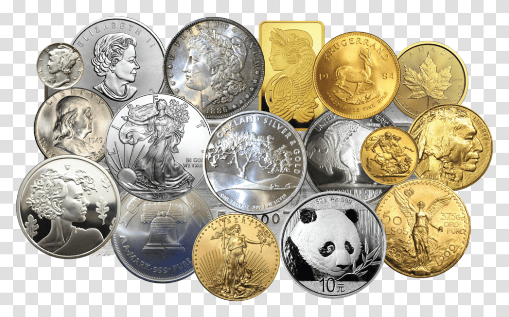 Oakland Silver & Gold Coins, Giant Panda, Bear, Wildlife, Mammal Transparent Png