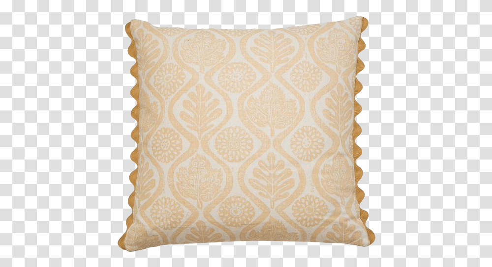 Oakleaves Yellow Square Pillow Napkin, Cushion, Rug, Pattern Transparent Png