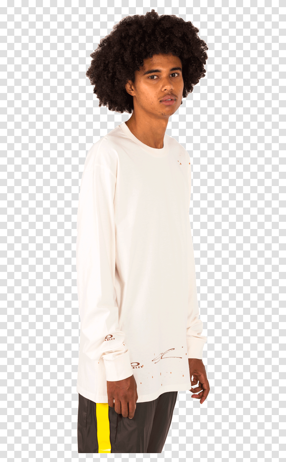 Oakley By Samuel Ross Long Sleeve T Shirts Macro Dots Afro, Apparel, Person, Human Transparent Png