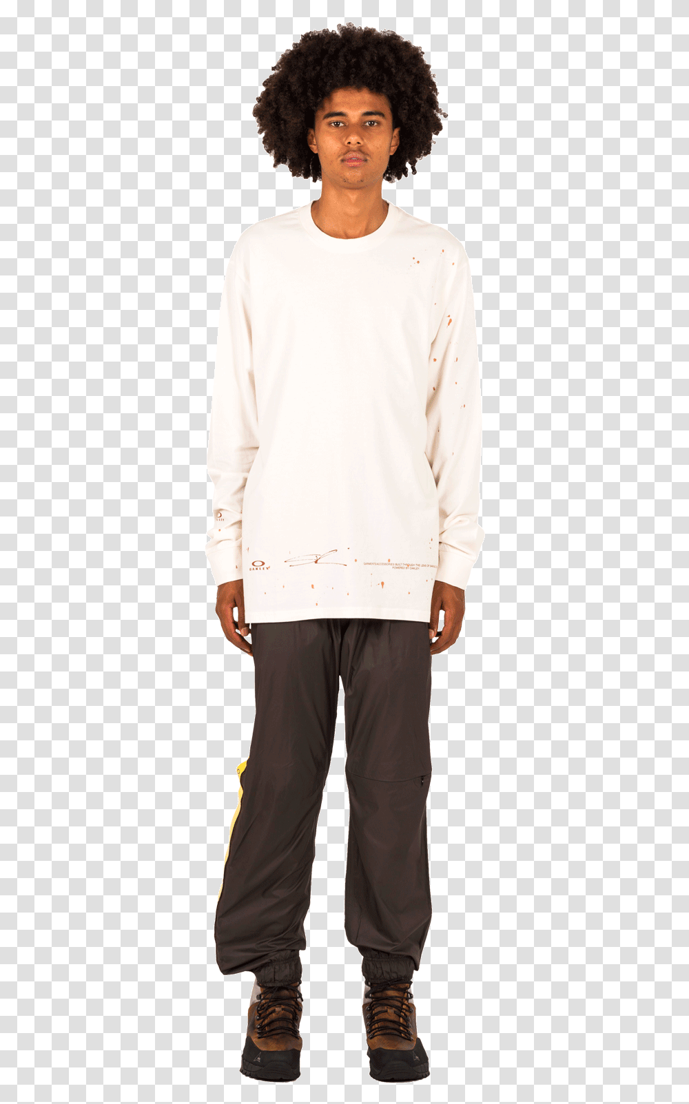 Oakley By Samuel Ross Long Sleeve T Shirts Macro Dots Standing, Apparel, Person, Human Transparent Png