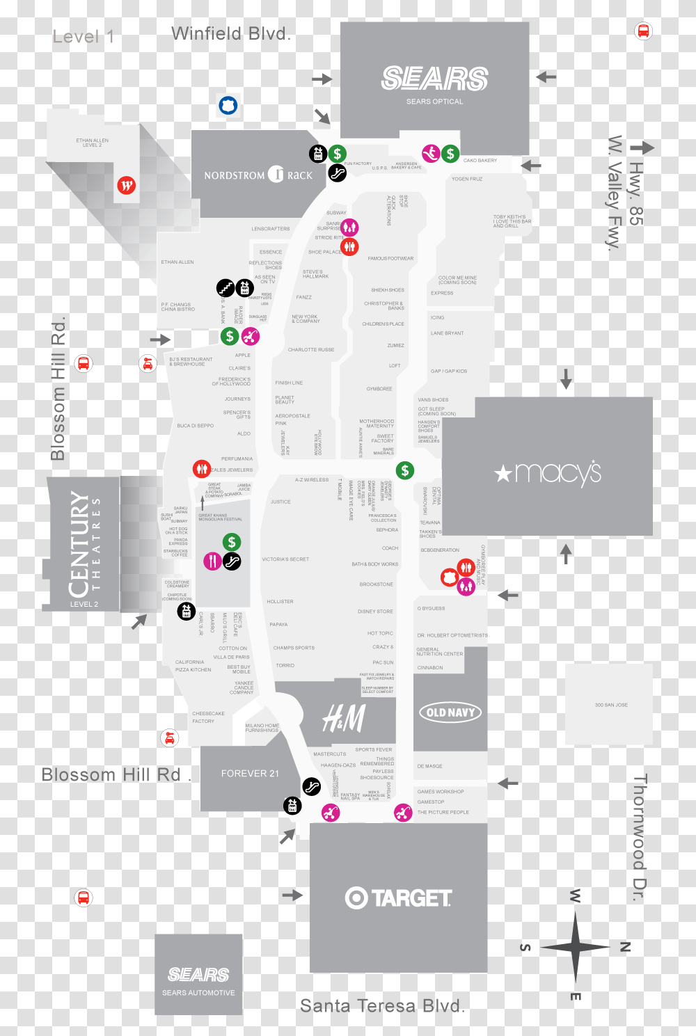 Oakridge Stores Mall Map San Jose Ca Download Oakridge Mall Map, Plot, Outdoors, Nature Transparent Png