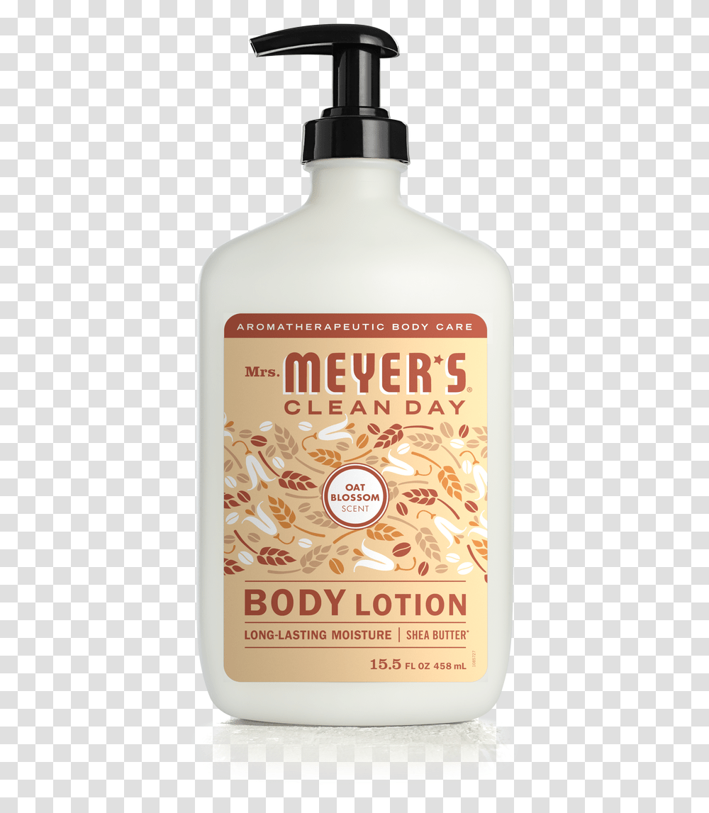 Oat Blossom Body Lotion Mrs Meyer's Body Wash, Bottle, Plant, Label, Food Transparent Png