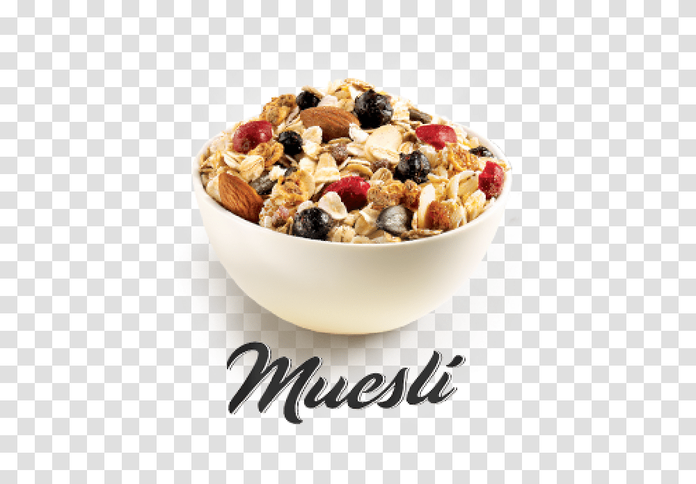 Oatmeal Clipart Muesli Muesli, Bowl, Food, Plant, Breakfast Transparent Png