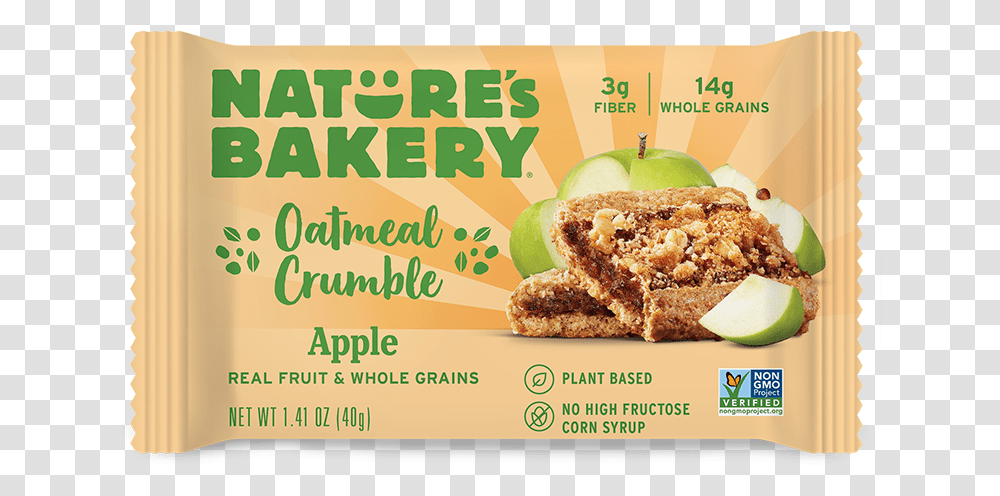 Oatmeal Crumble Bars Apple Nature's Bakery Natures Bakery Apple Crumble, Advertisement, Poster, Flyer, Paper Transparent Png