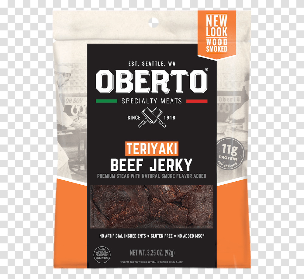 Ob Teriyaki Beef Jerky Us Beef Jerky Brands, Advertisement, Poster, Flyer, Paper Transparent Png