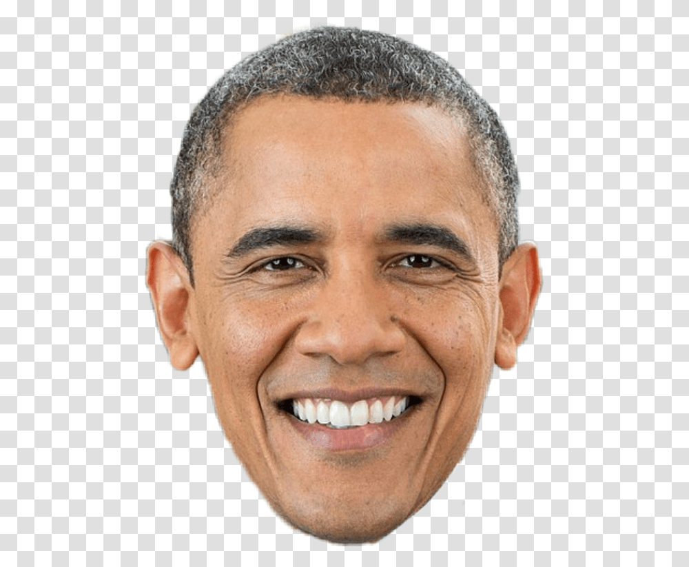 Obama Barackobama Presidentobama President Obama Face Mask Print, Person, Head, Smile, Dimples Transparent Png