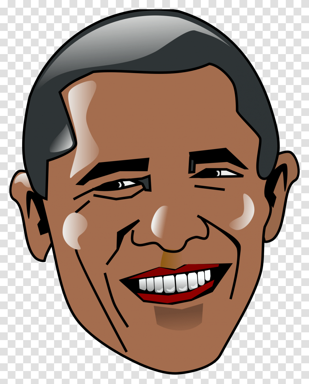 Obama Clip Arts Barack Obama Clip Art, Face, Head, Smile, Teeth Transparent Png