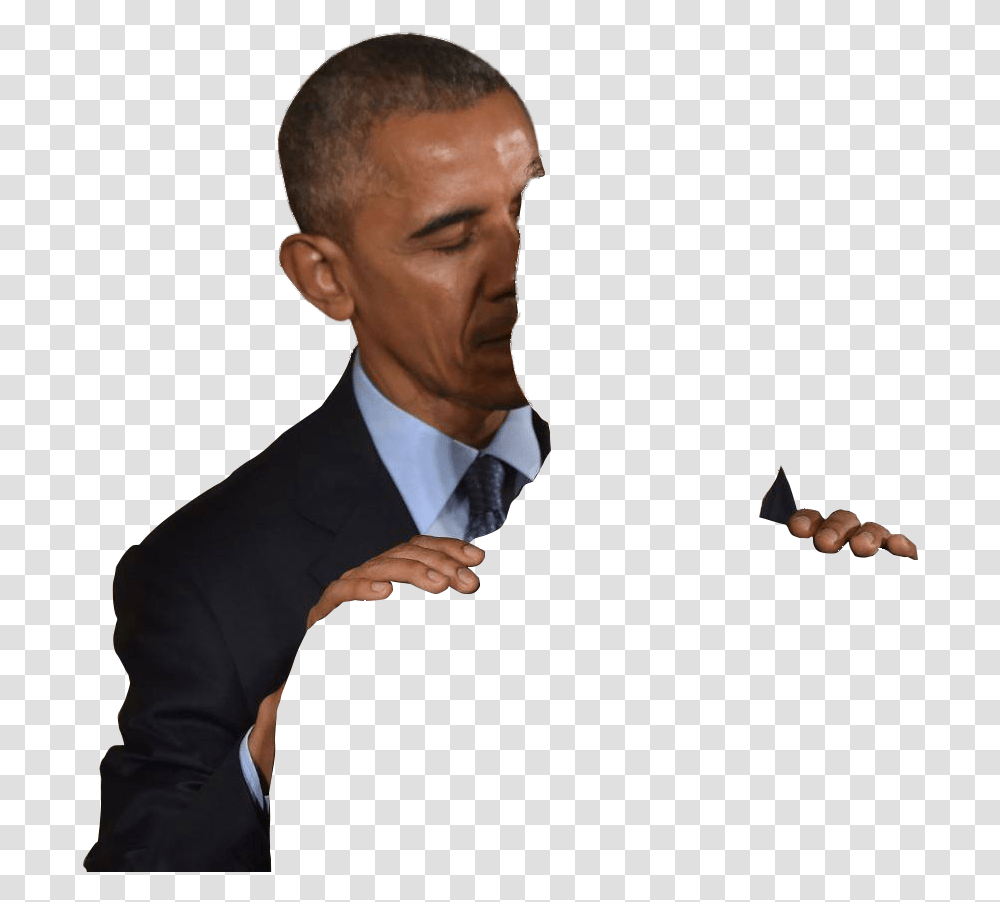Obama Cutout, Person, Suit, Overcoat Transparent Png