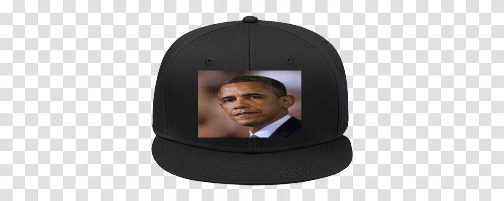 Obama Hat Snap Back Flat Bill For Adult, Clothing, Person, Baseball Cap, Military Uniform Transparent Png