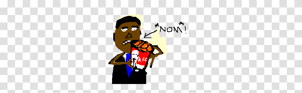 Obama Is Trying To Resist Eating Kfc Bucket Drawing, Food, Poster, Advertisement, Ketchup Transparent Png