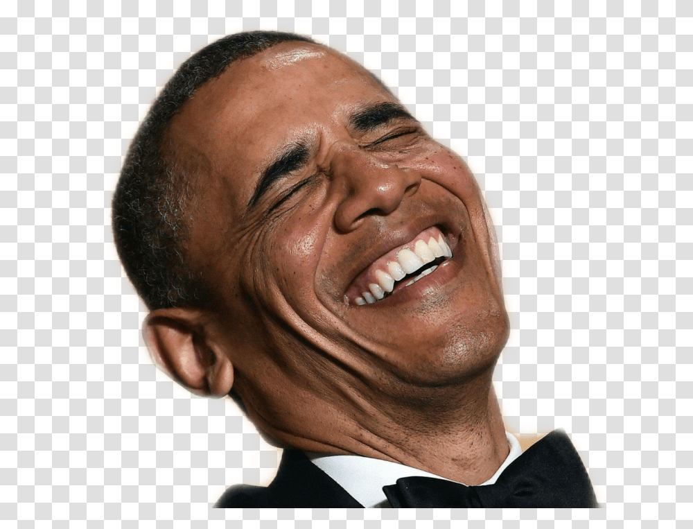 Obama Laugh Obama Laugh, Face, Person, Human, Laughing Transparent Png