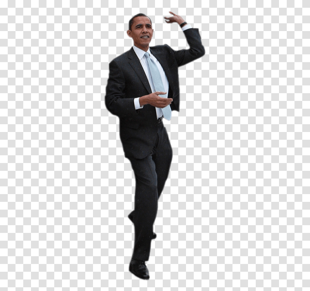 Obama Standing, Suit, Overcoat, Tie Transparent Png