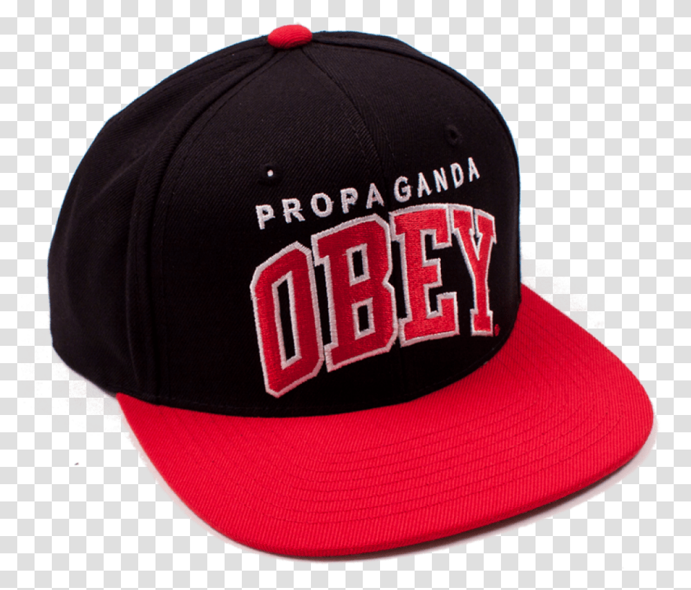Obey Black Letter Cap Snapback Hat Image Cap Background, Apparel, Baseball Cap Transparent Png