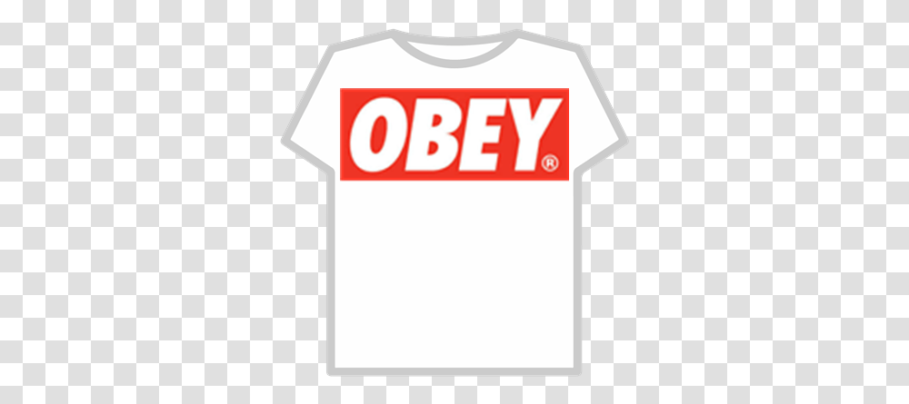 Obey Logo Roblox T Shirts For Roblox, Clothing, Text, First Aid, Jersey Transparent Png