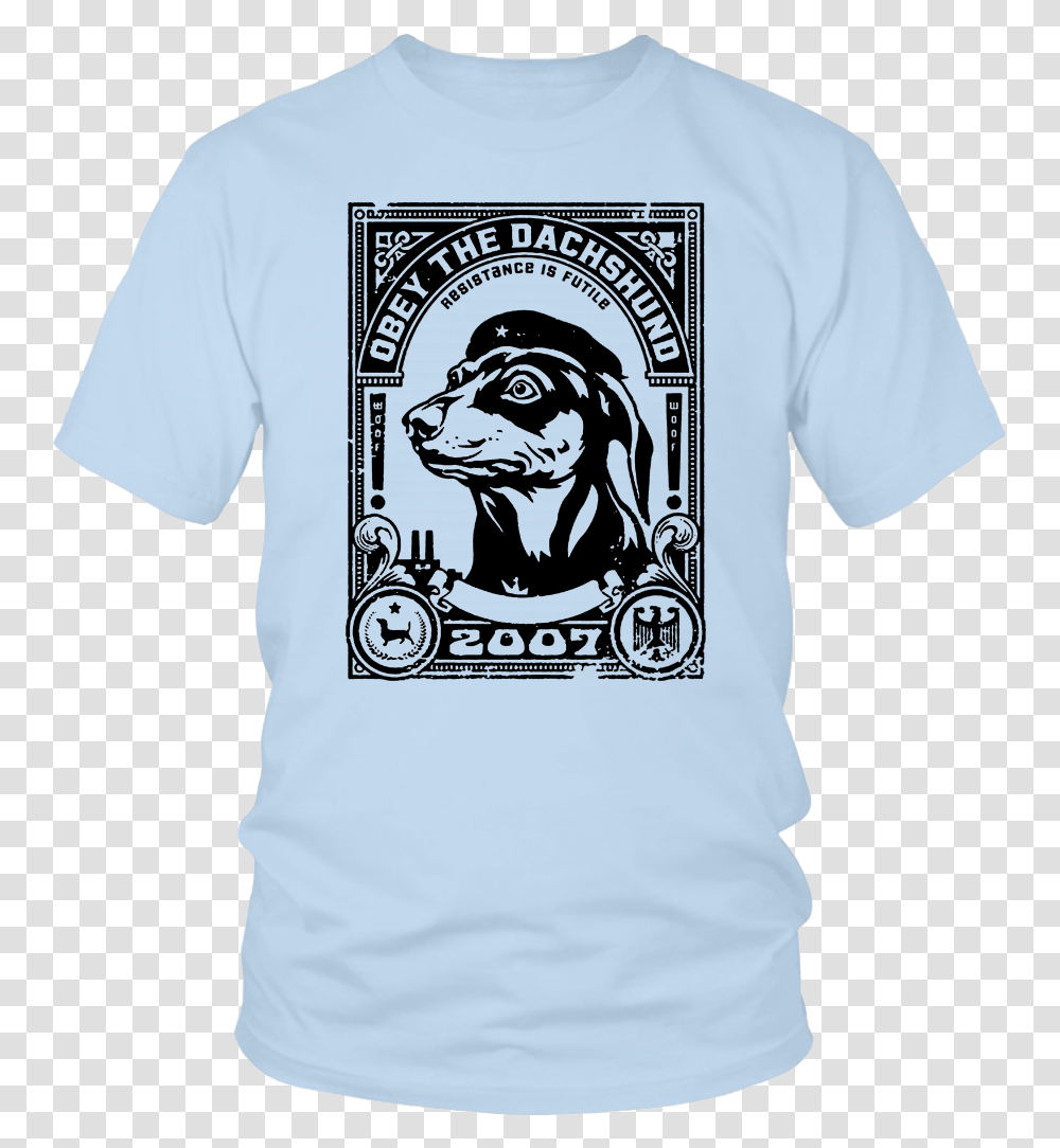 Obey The Dachshund Conservative America T Shirt, Apparel, T-Shirt, Sleeve Transparent Png