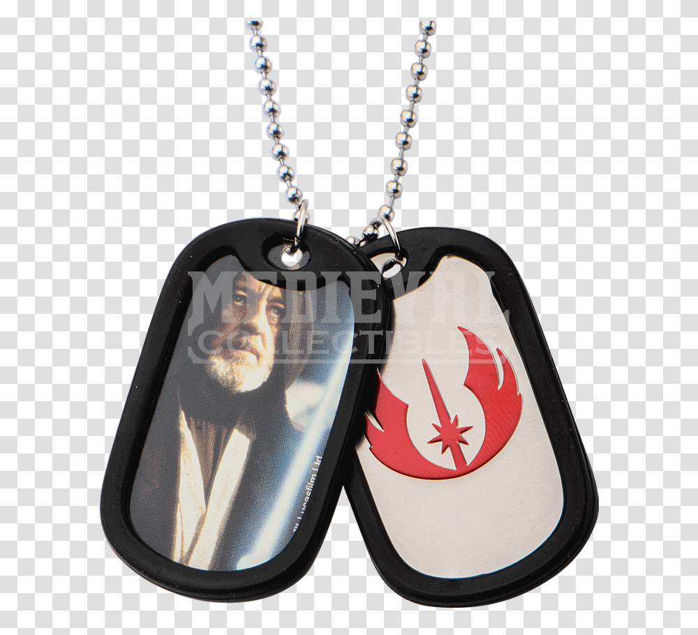 Obi Wan Double Dog Tag Necklace, Pendant, Locket, Jewelry, Accessories Transparent Png